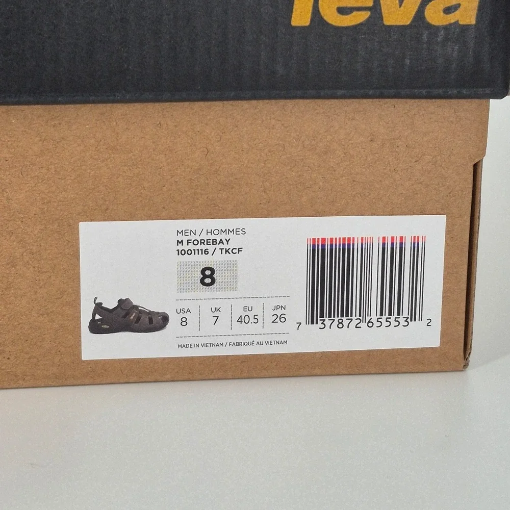 Teva Forebay Sandals Men's Size 8 Turkish Coffee Brown Water Hiking 1001116